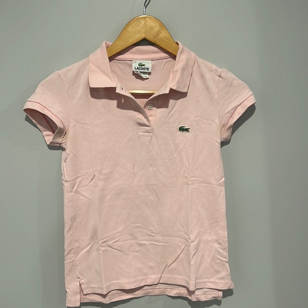Pink Lacoste polo shirt
